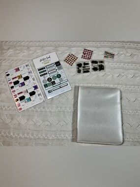 Silver Metallic Planner Cover with Sticker Book #1649